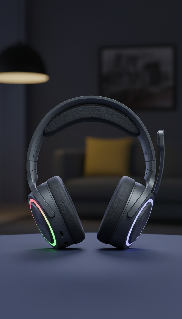 Over-Ear Gaming Headset with Memory Foam