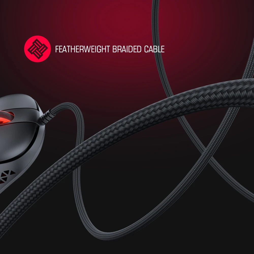 GameSir GM500 Wired Gaming Mouse Ultra Lightweight PC Mouse with PMW33600 optical sensor 12000 DPI