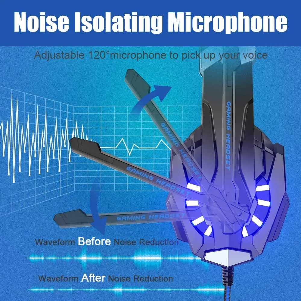 KOTION EACH Gaming Headset Casque with Deep Bass