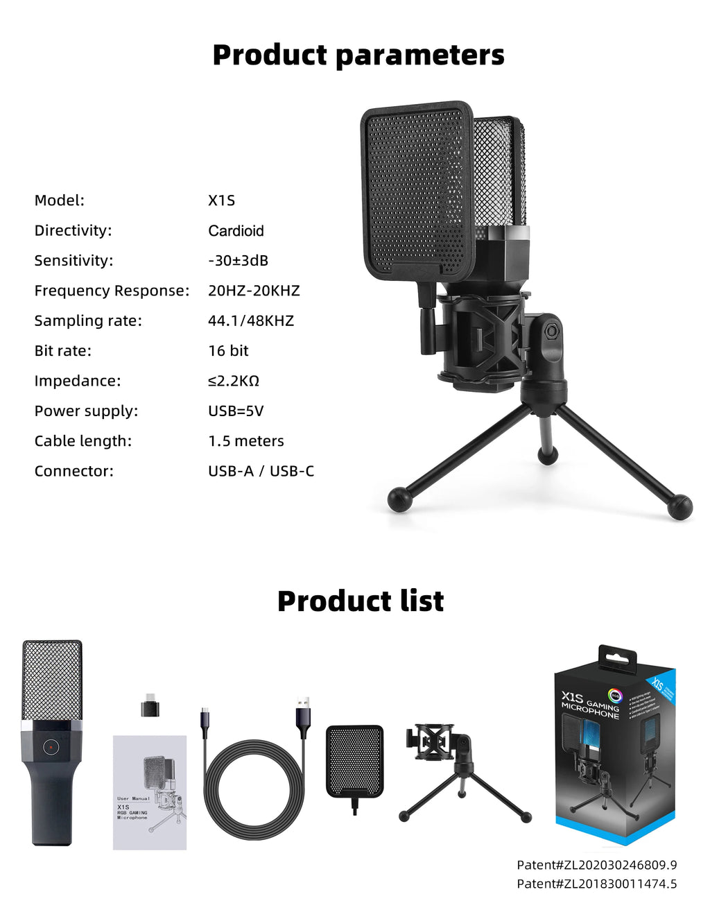 Gaming Computer Professional Condenser Microphone Mic PC Laptop USB