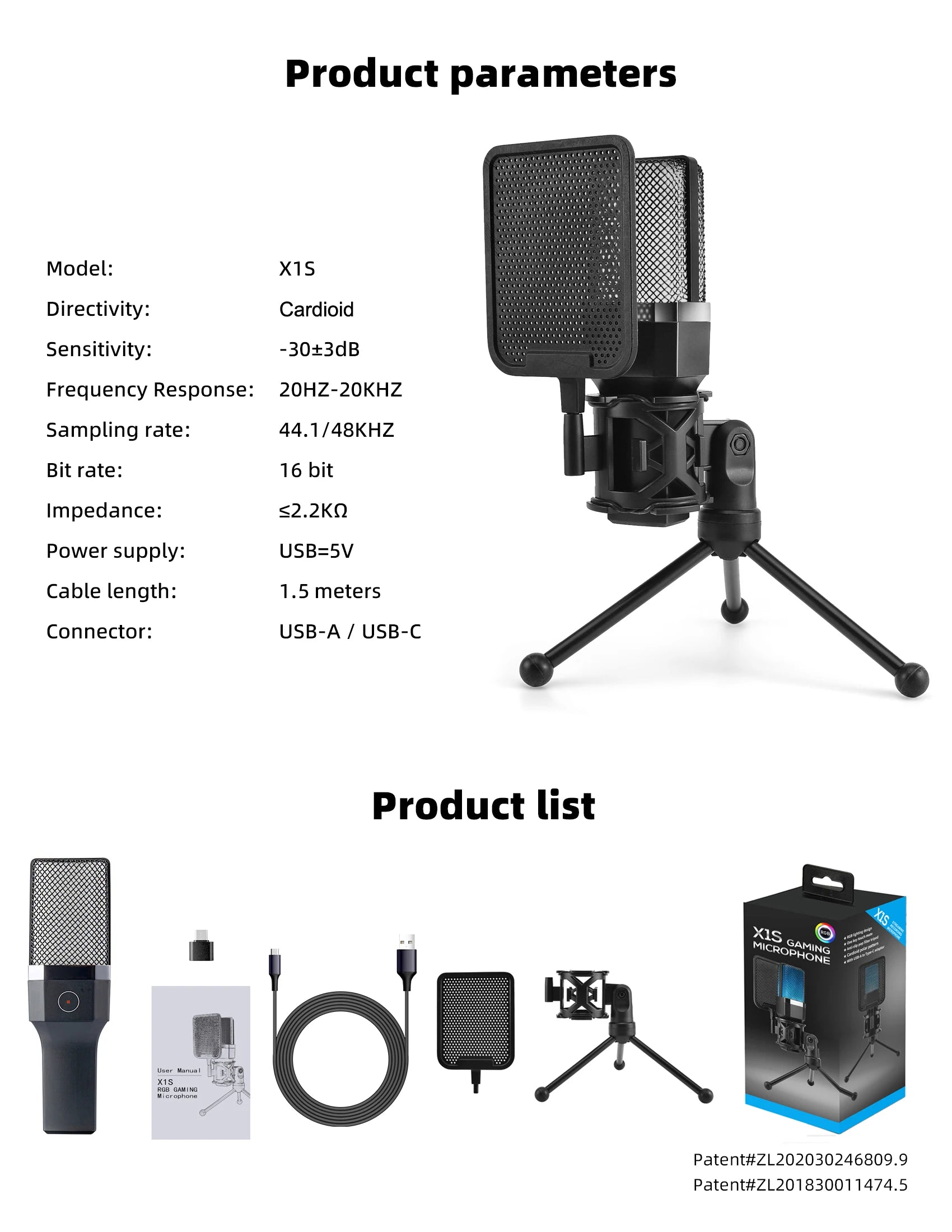 Gaming Computer Professional Condenser Microphone Mic PC Laptop USB