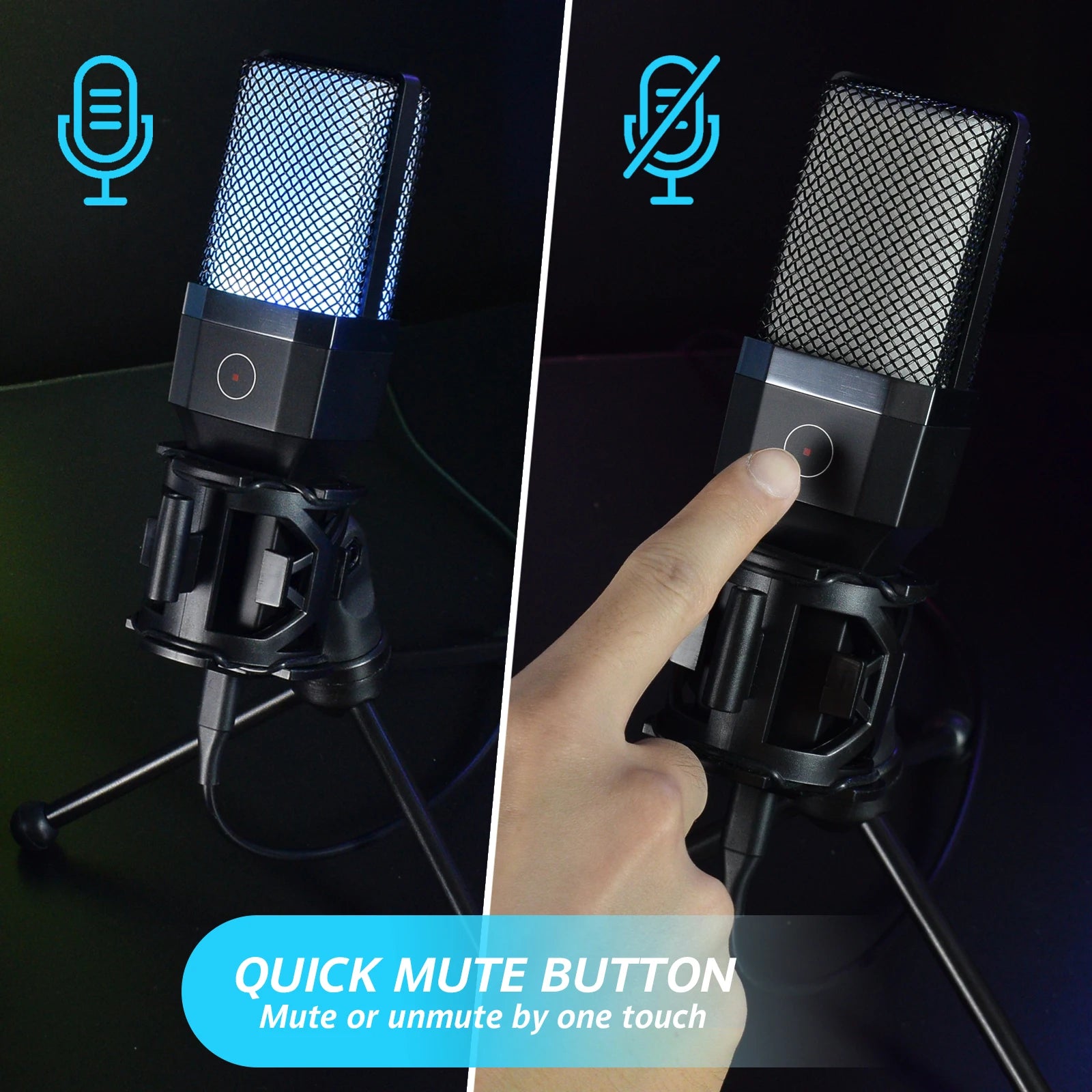 Gaming Computer Professional Condenser Microphone Mic PC Laptop USB