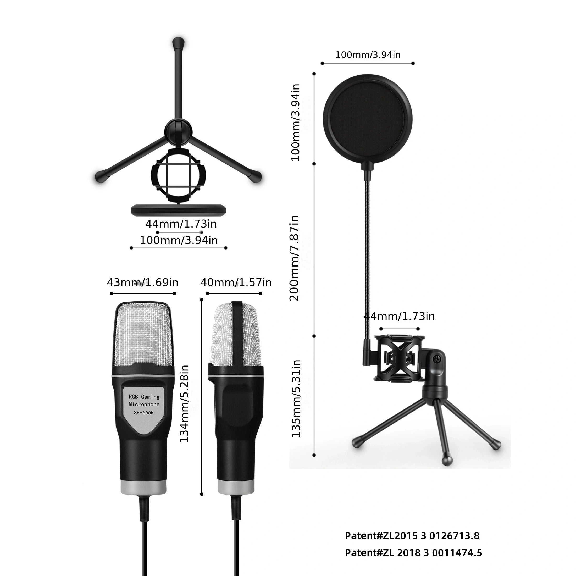 Gaming Computer Professional Condenser Microphone Mic PC Laptop USB