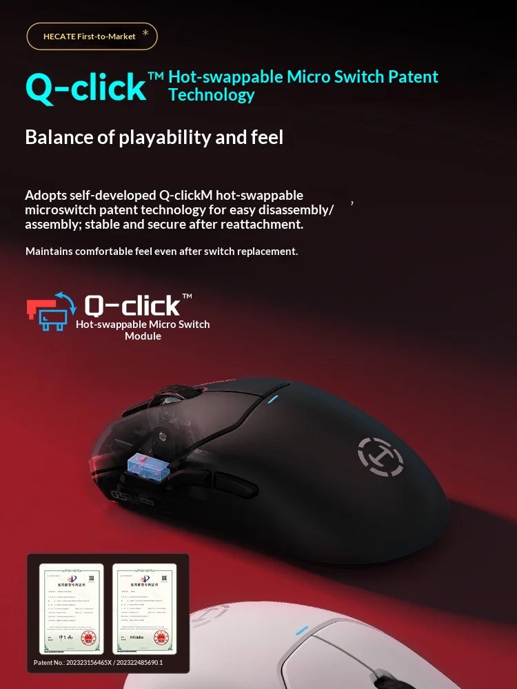 EDIFIER HECATE G5M Ultra Wireless Gaming Mouse G5M Ultra Dual 8K Hot Swappable Silent Switch PAW3950 Nordic 54L15 600Mah Laptop