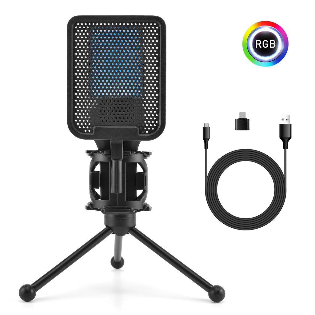 Gaming Computer Professional Condenser Microphone Mic PC Laptop USB
