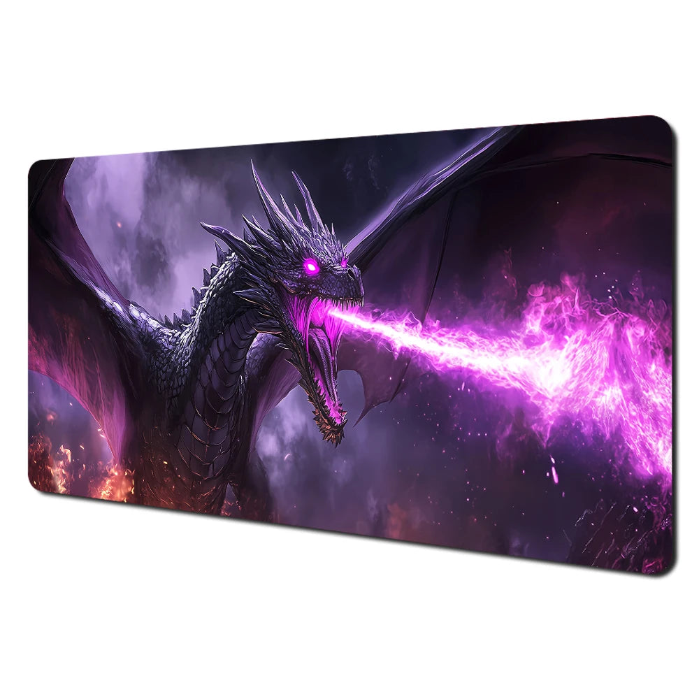 Demonic Giant Flying Dragon Mouse Pad Non-Slip Desk Mat PC Accessories Gaming Mat Dragon Desk Pad MTG Playmat Extended Pad
