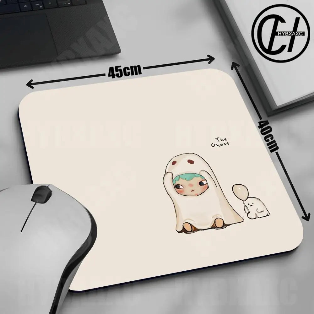 Cartoon H-Hirono Mousepad Mousepad New Arrivals Small Gaming Mousepad 45×40 Gamer Mouse Pad For Keyboards Mat
