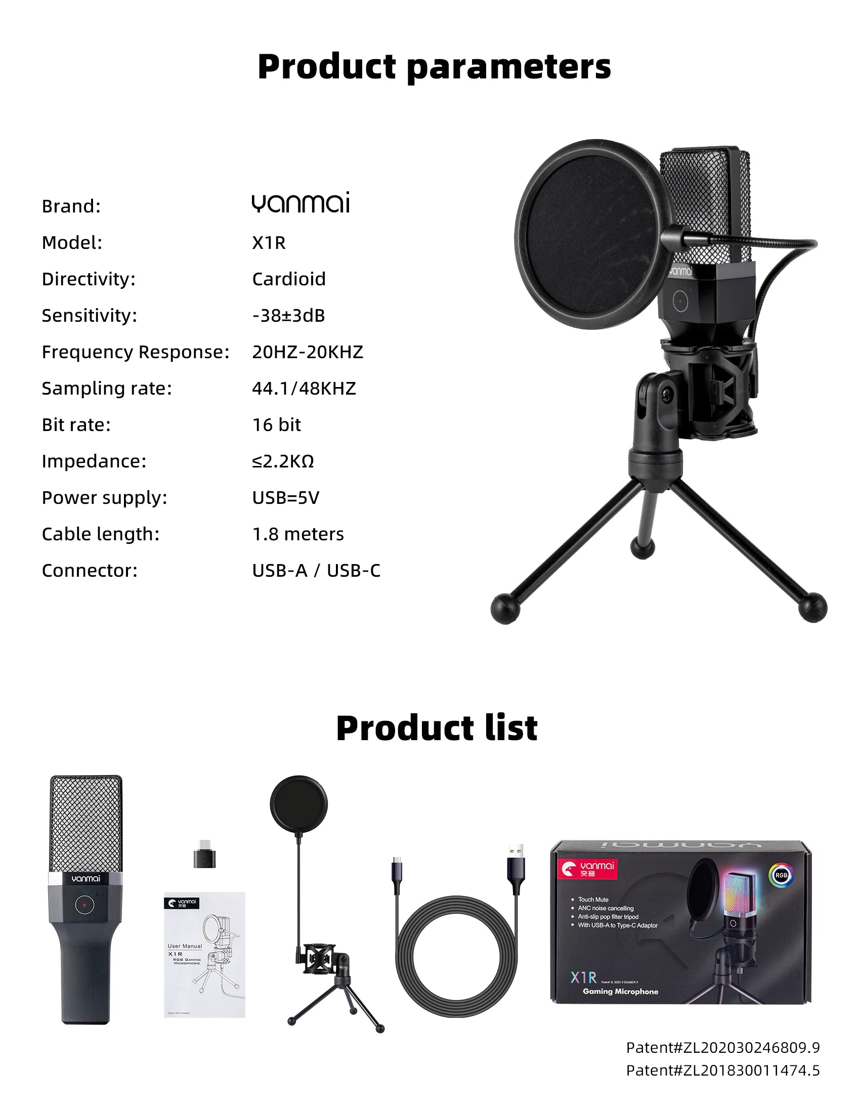 Gaming Computer Professional Condenser Microphone Mic PC Laptop USB