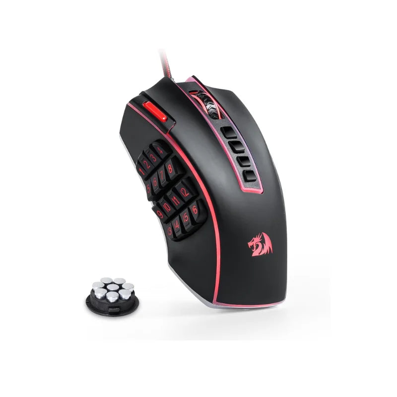 Redragon M990 MMO Gaming Mouse, 32000 DPI High Precision Wired RGB Gamer Mouse W/23 Programmable Buttons, 16 Side Macro Keys