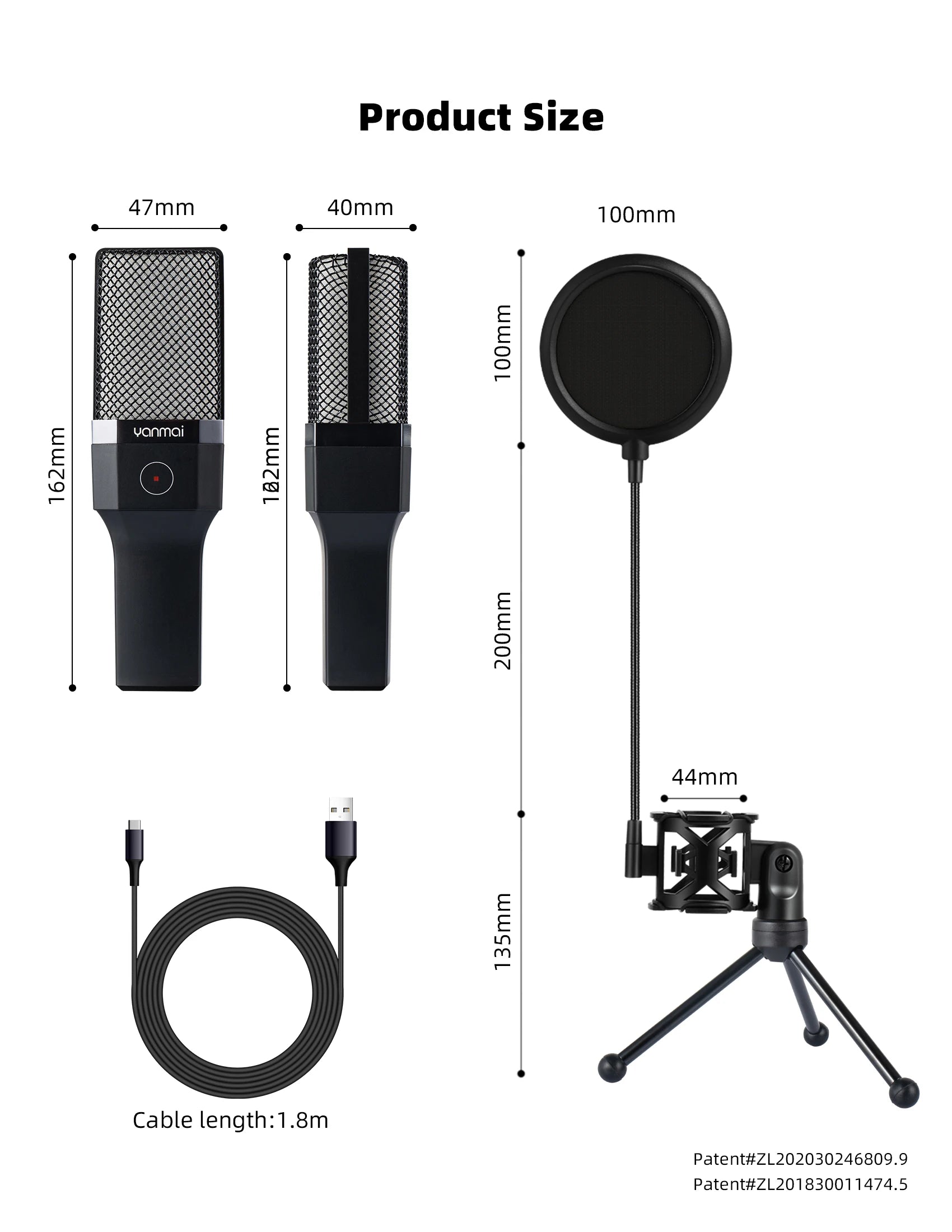 Gaming Computer Professional Condenser Microphone Mic PC Laptop USB