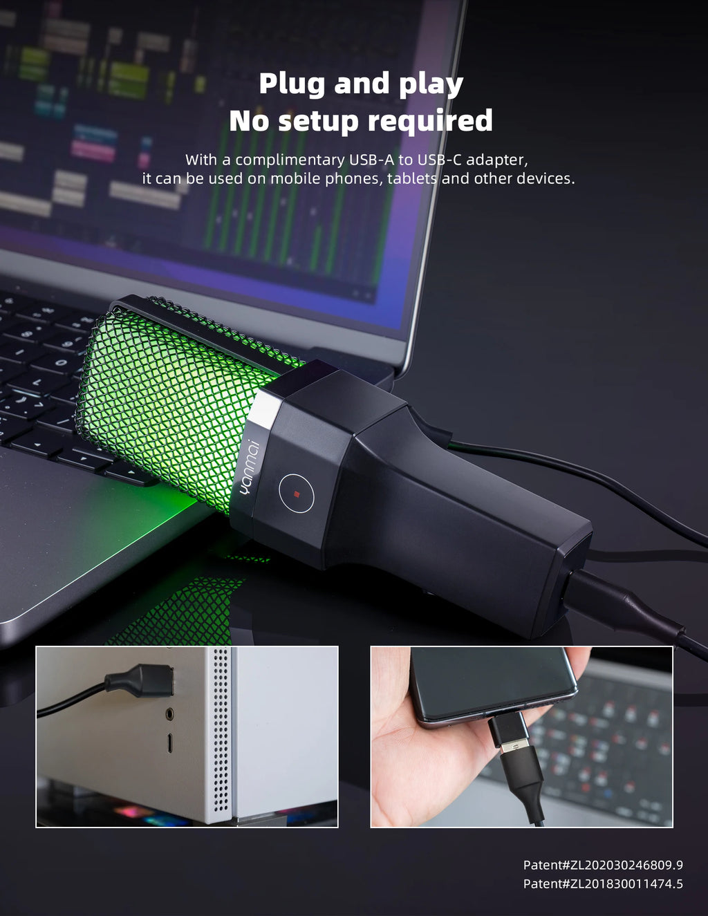 Gaming Computer Professional Condenser Microphone Mic PC Laptop USB
