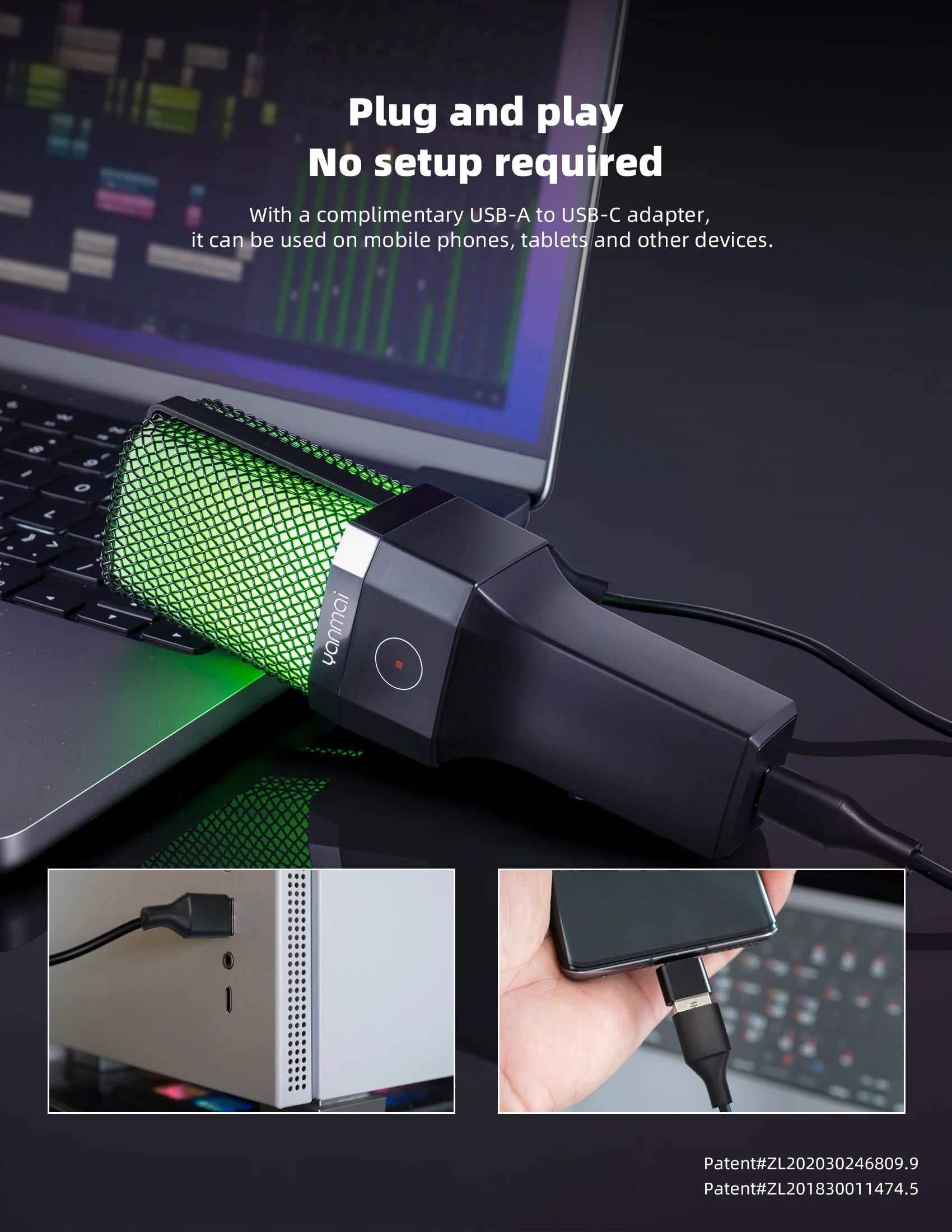 Gaming Computer Professional Condenser Microphone Mic PC Laptop USB