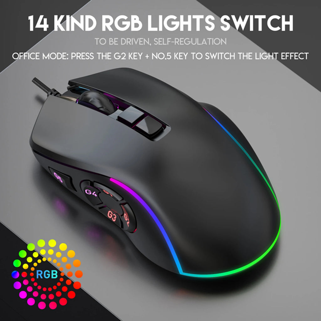X9 Wired Gaming Mouse, RGB Backlit,
