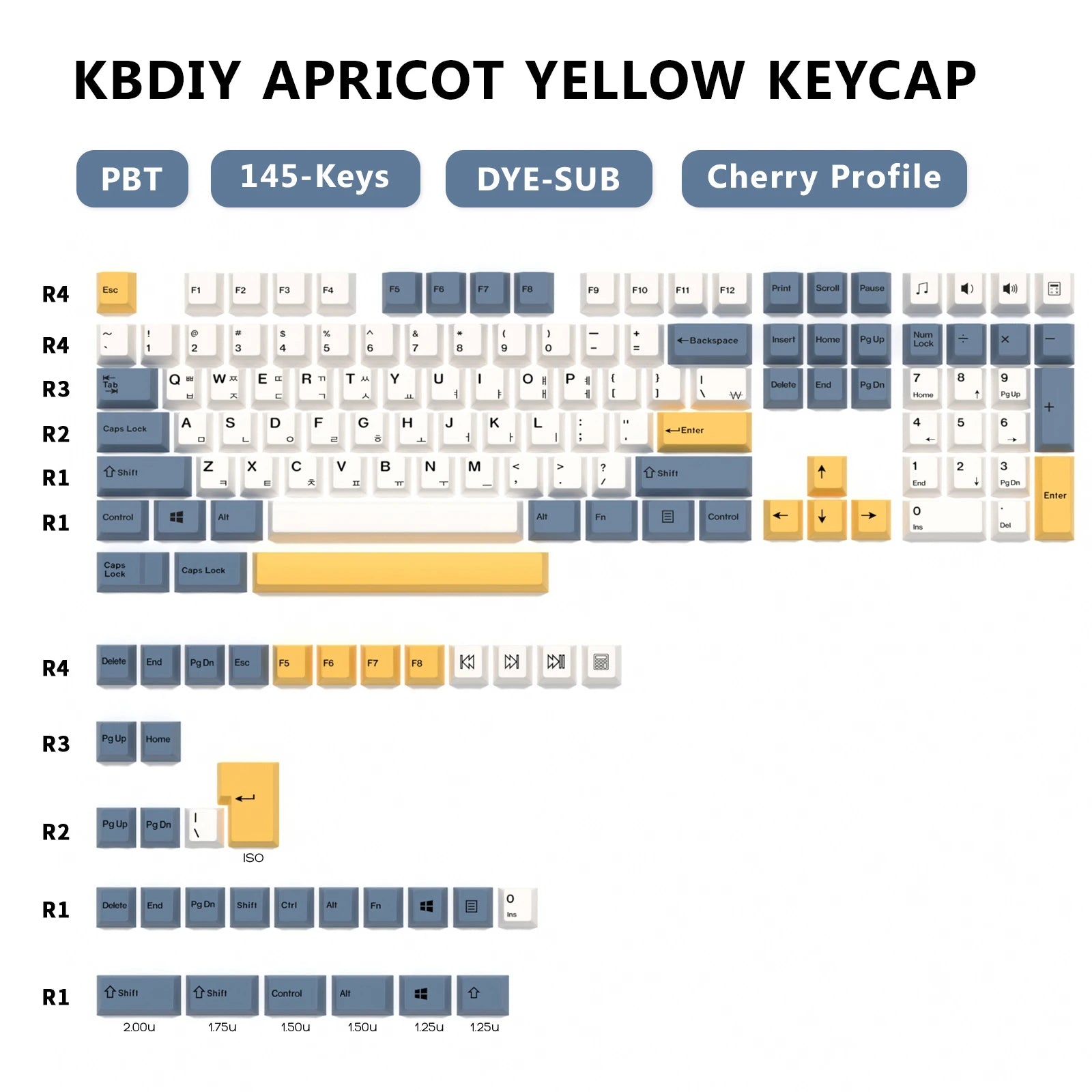 KBDiy 140 Keys PBT Keycap Custom Retro Korean GMK 9009 Keycaps for Mechanical Keyboard Gaming Cherry Profile Sublimation DIY