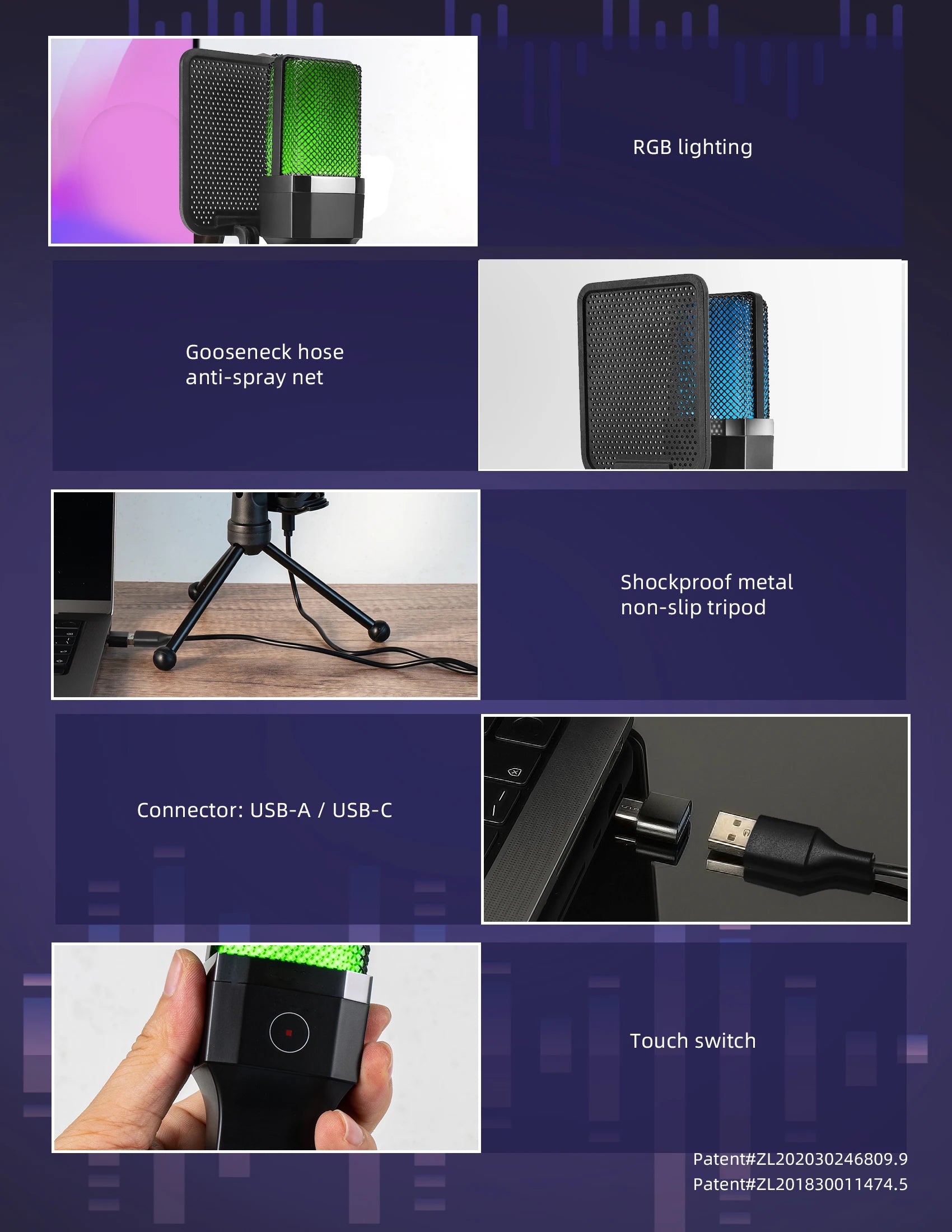 Gaming Computer Professional Condenser Microphone Mic PC Laptop USB