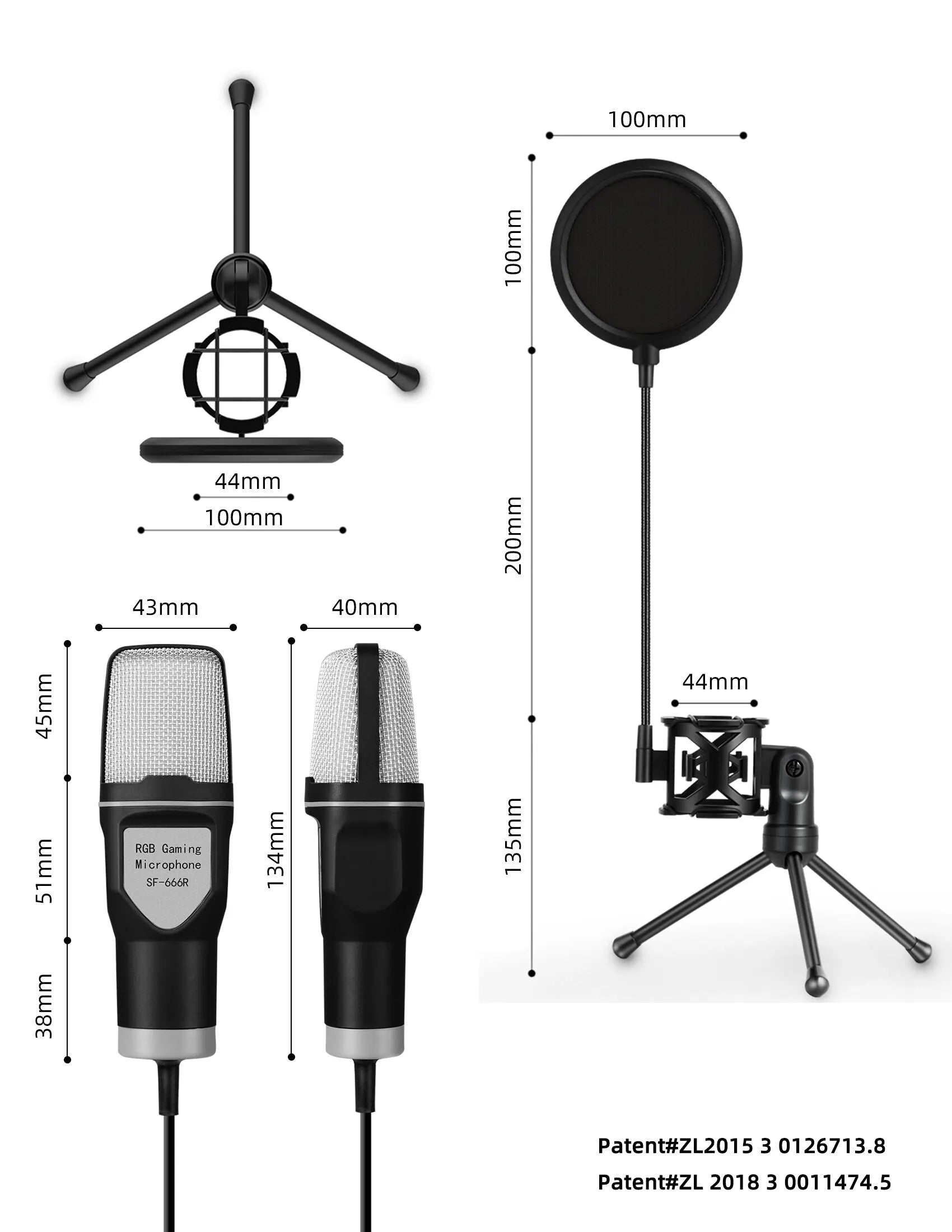 Gaming Computer Professional Condenser Microphone Mic PC Laptop USB