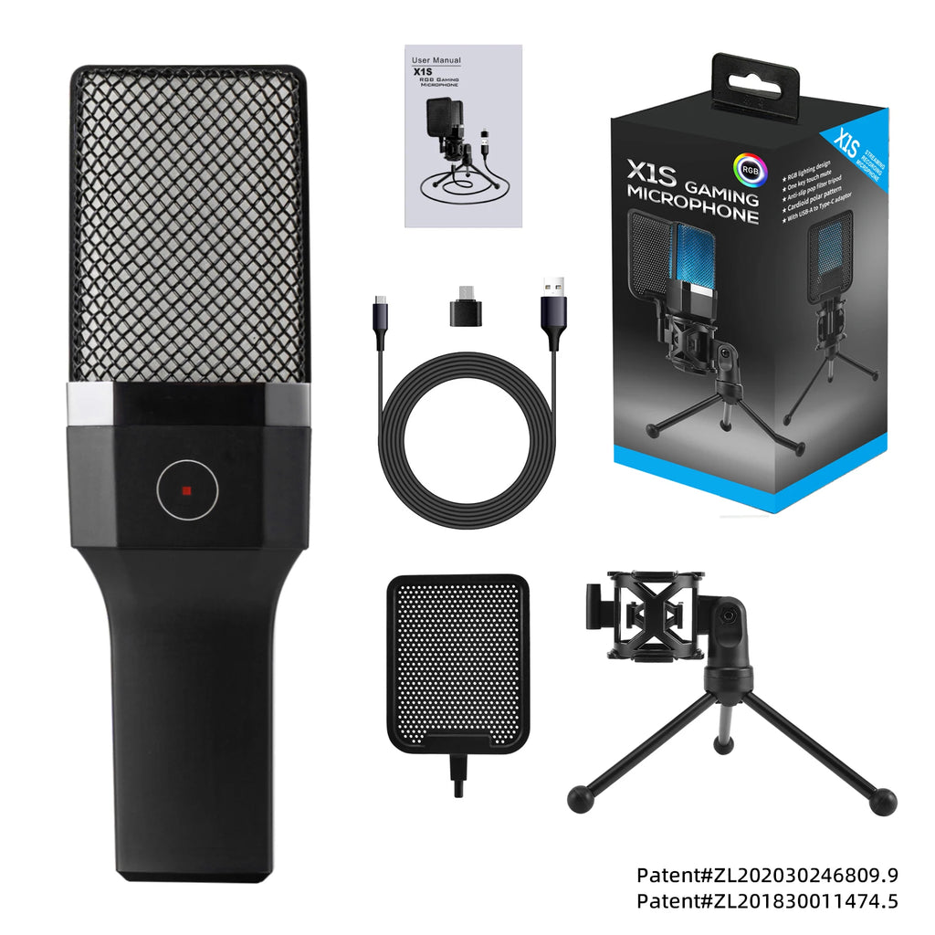 Gaming Computer Professional Condenser Microphone Mic PC Laptop USB