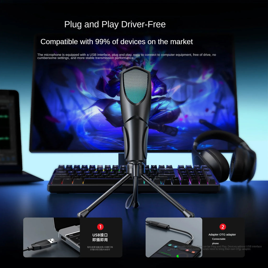 New deepartner Gaming Microphone RGB