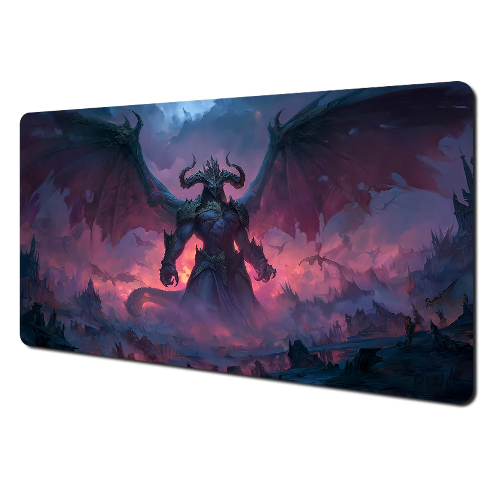 Demonic Giant Flying Dragon Mouse Pad Non-Slip Desk Mat PC Accessories Gaming Mat Dragon Desk Pad MTG Playmat Extended Pad