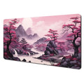 Red and Black Art Landscapes Large Mouse Pad Anti-Slip