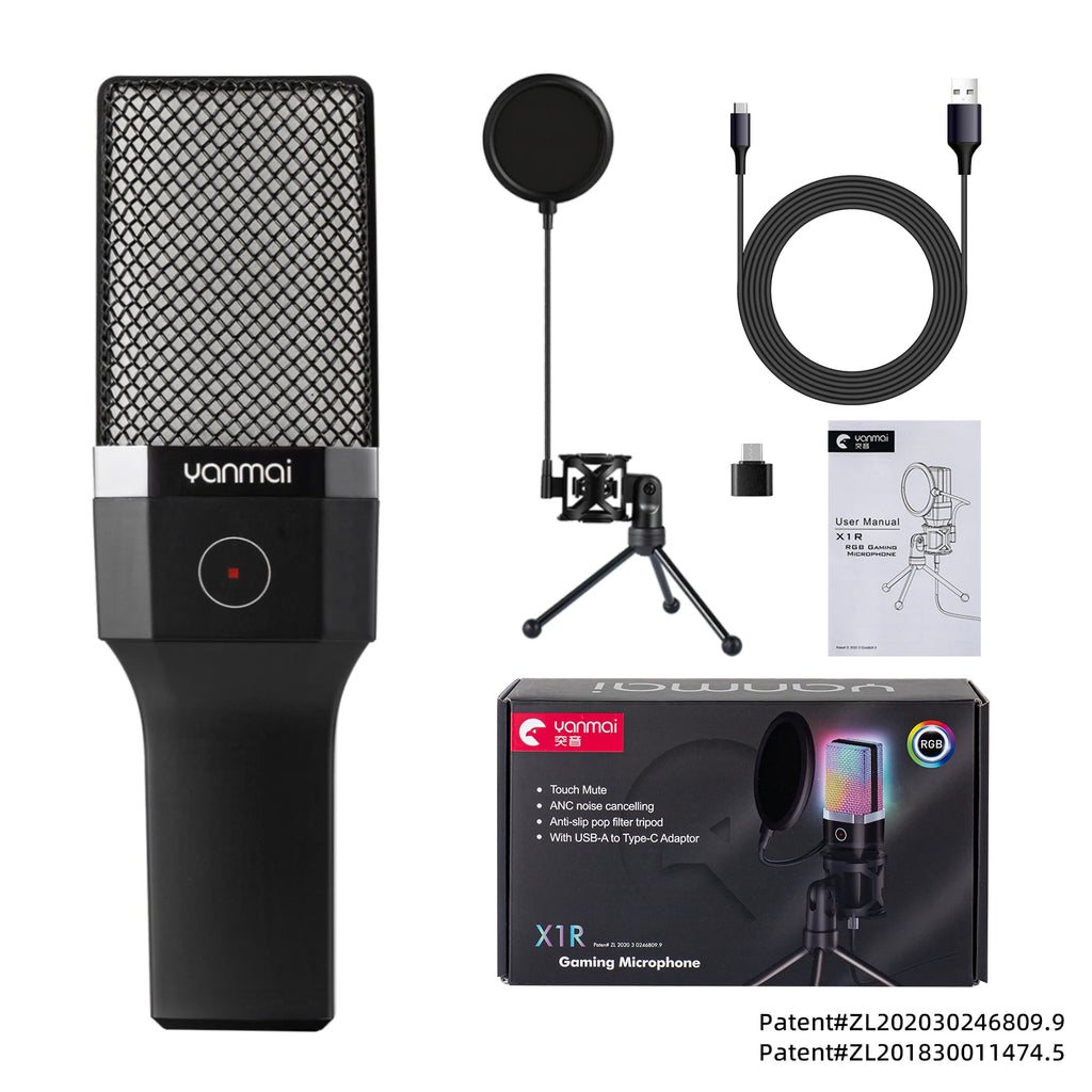 Gaming Computer Professional Condenser Microphone Mic PC Laptop USB