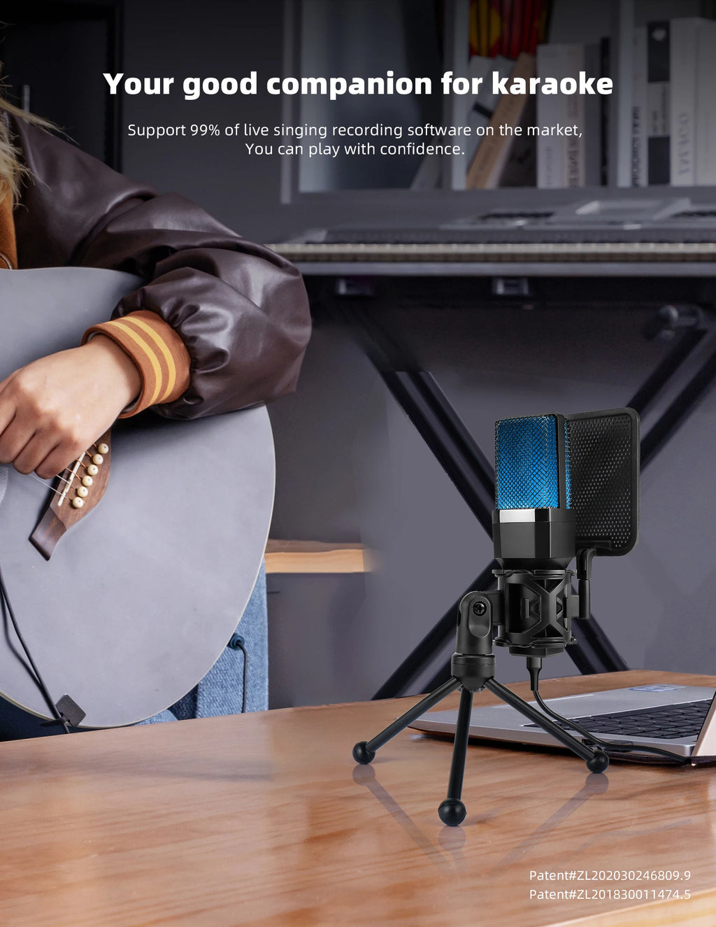 Gaming Computer Professional Condenser Microphone Mic PC Laptop USB