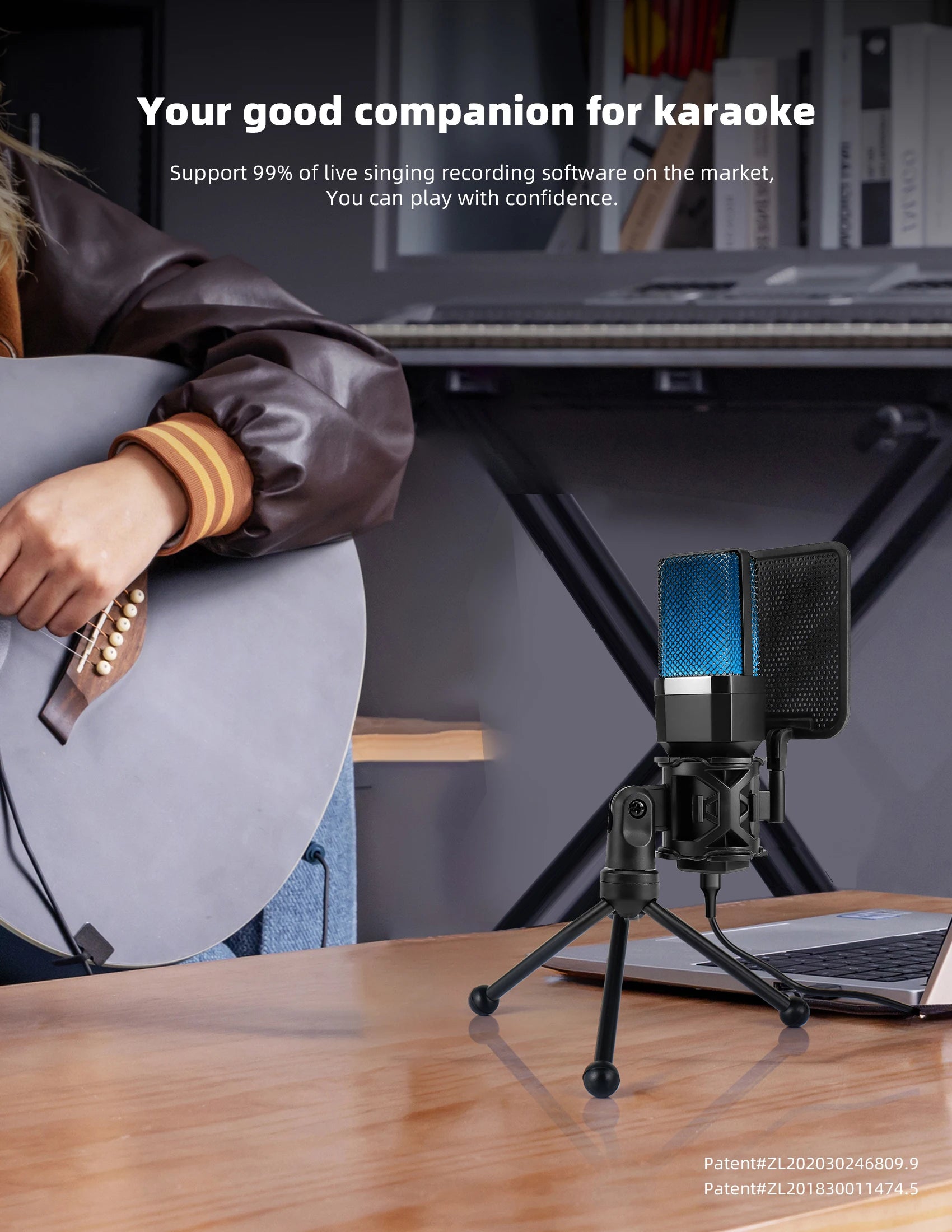 Gaming Computer Professional Condenser Microphone Mic PC Laptop USB