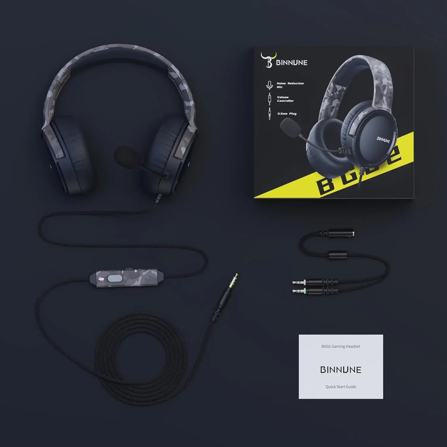 Gaming Headset with Mic for PC PS5 PS4 Xbox one Switch, Wired Gamer Headphones Over-Ear Headphones
