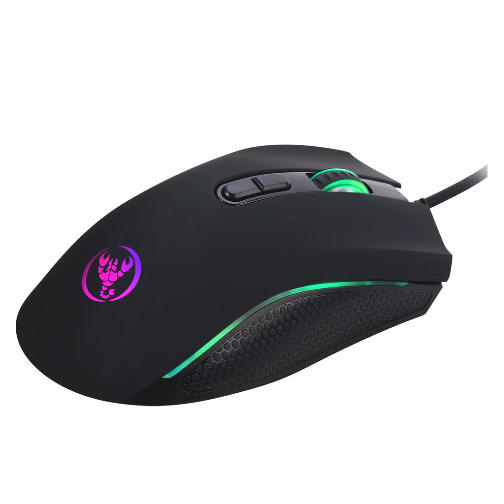 High-end Optical Professional Gaming Mouse with 7 Bright Colors LED Backlit and Ergonomics Design 3200 DPI for LOL CS Gamer