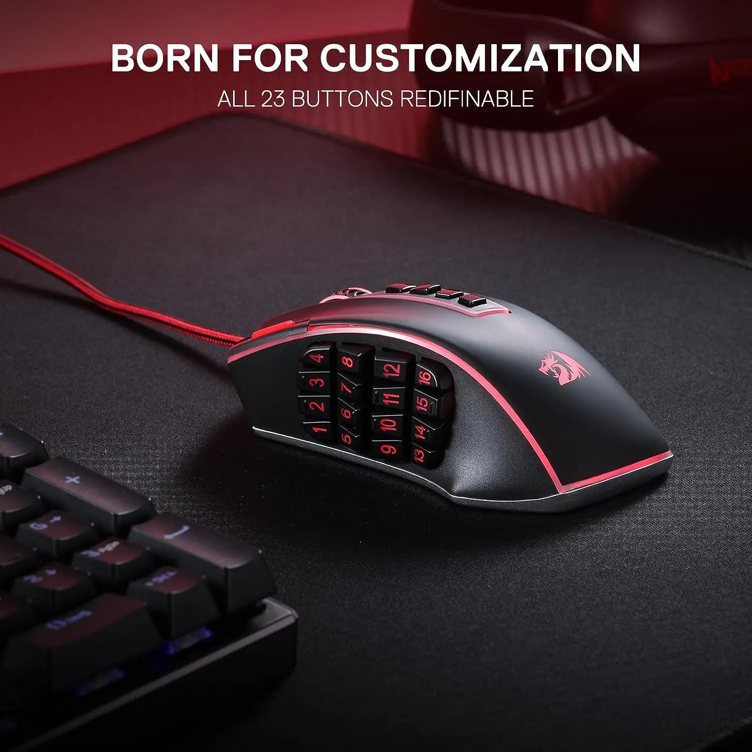 Redragon M990 MMO Gaming Mouse, 32000 DPI!