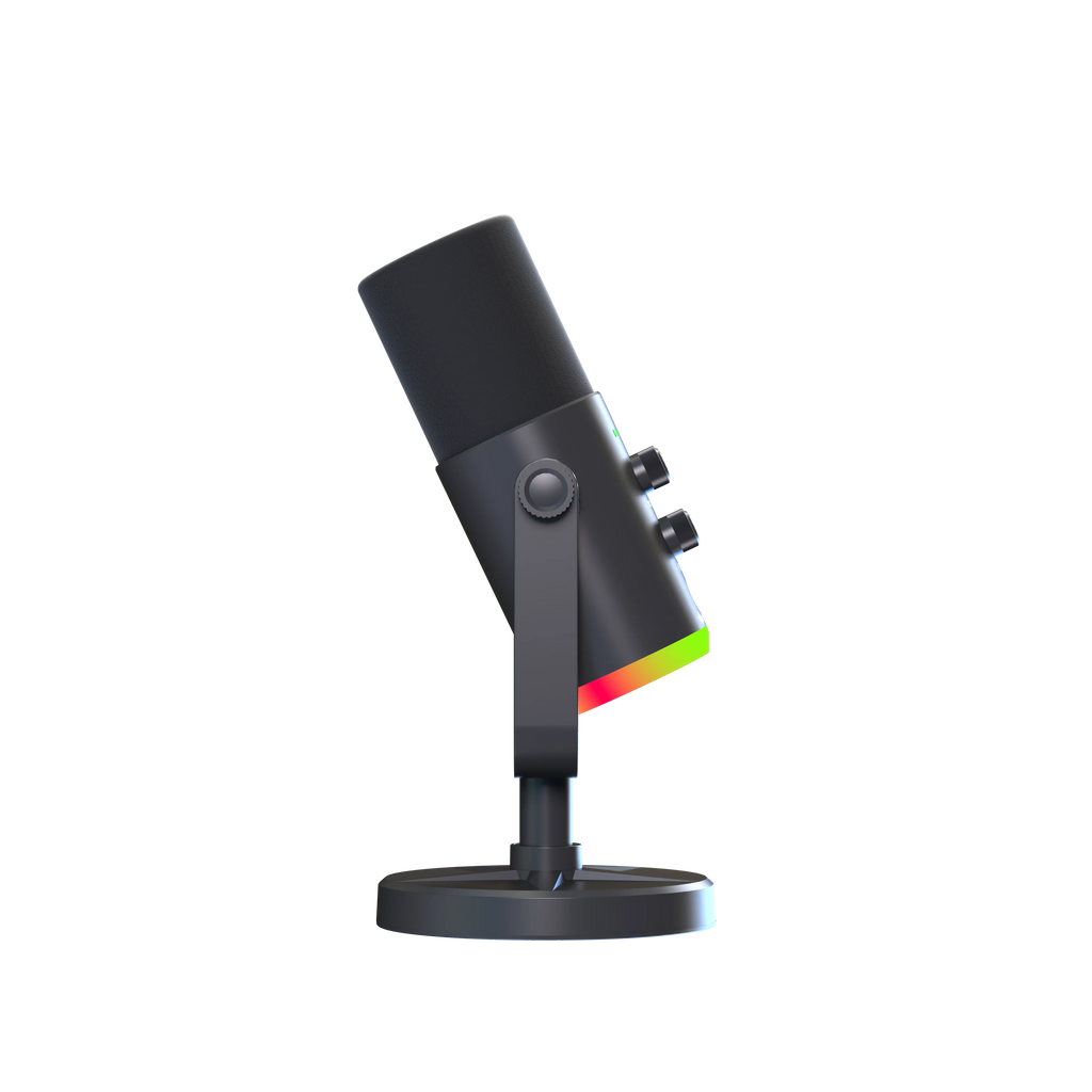 Gaming Microphone RGB With Noise Reduction Software Mic Gain Mute