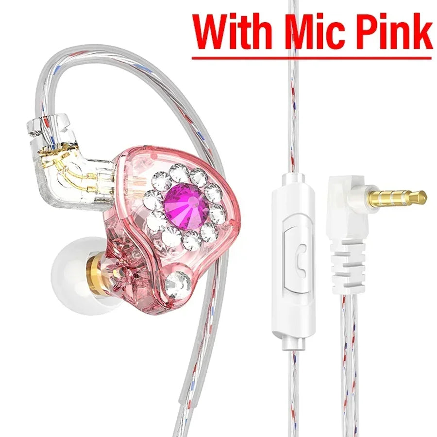 Original QKZ AK6 In Ear Earphone 6 Dynamic Driver Unit Headphone With Mic Stereo Sports HIFI Subwoofer Headset Monitor Earbuds