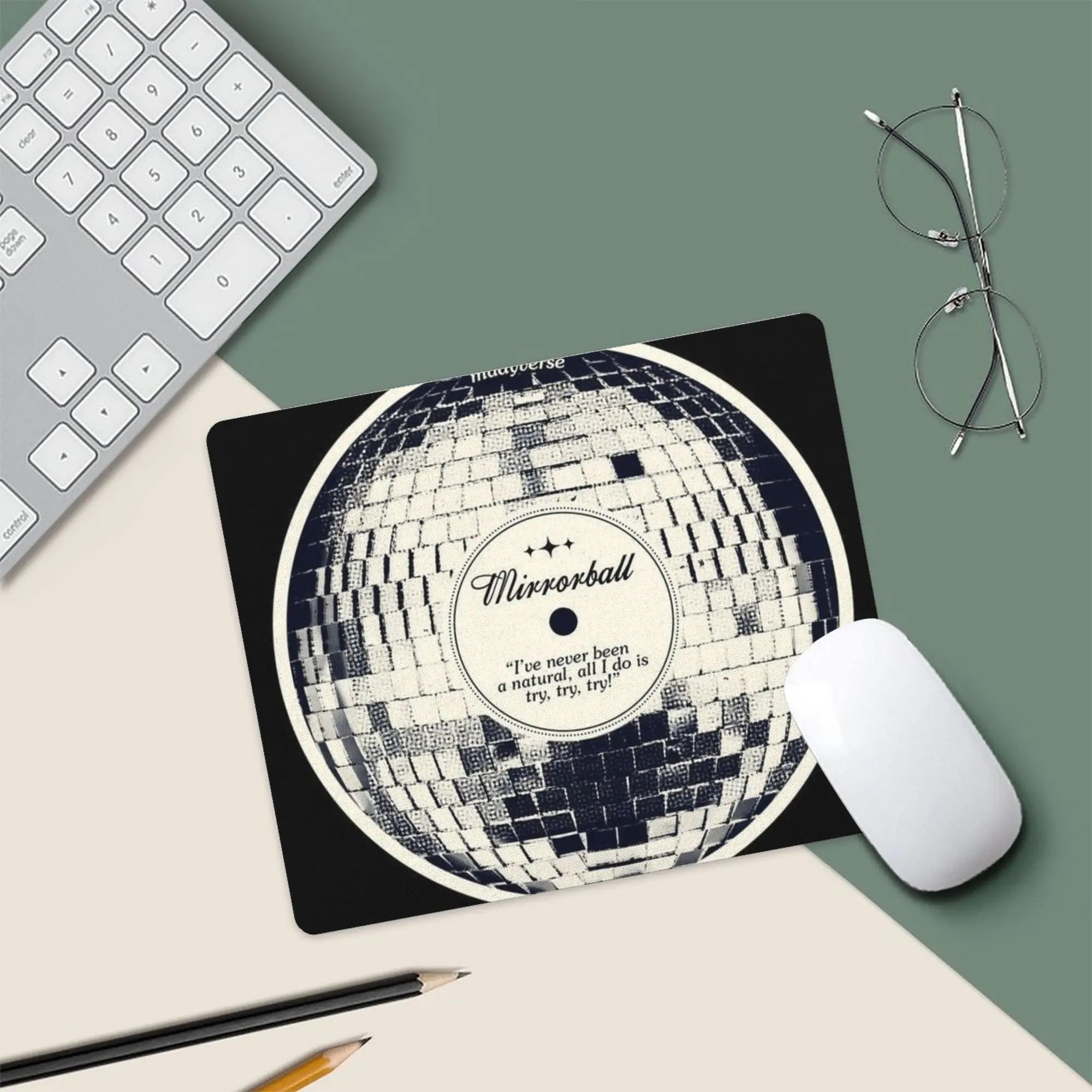 Fashion Mousepad for Office Desk Gaming Study Room Daily Use Complements Modern Lifestyle Decor TS Mirrorball Desk Accessories