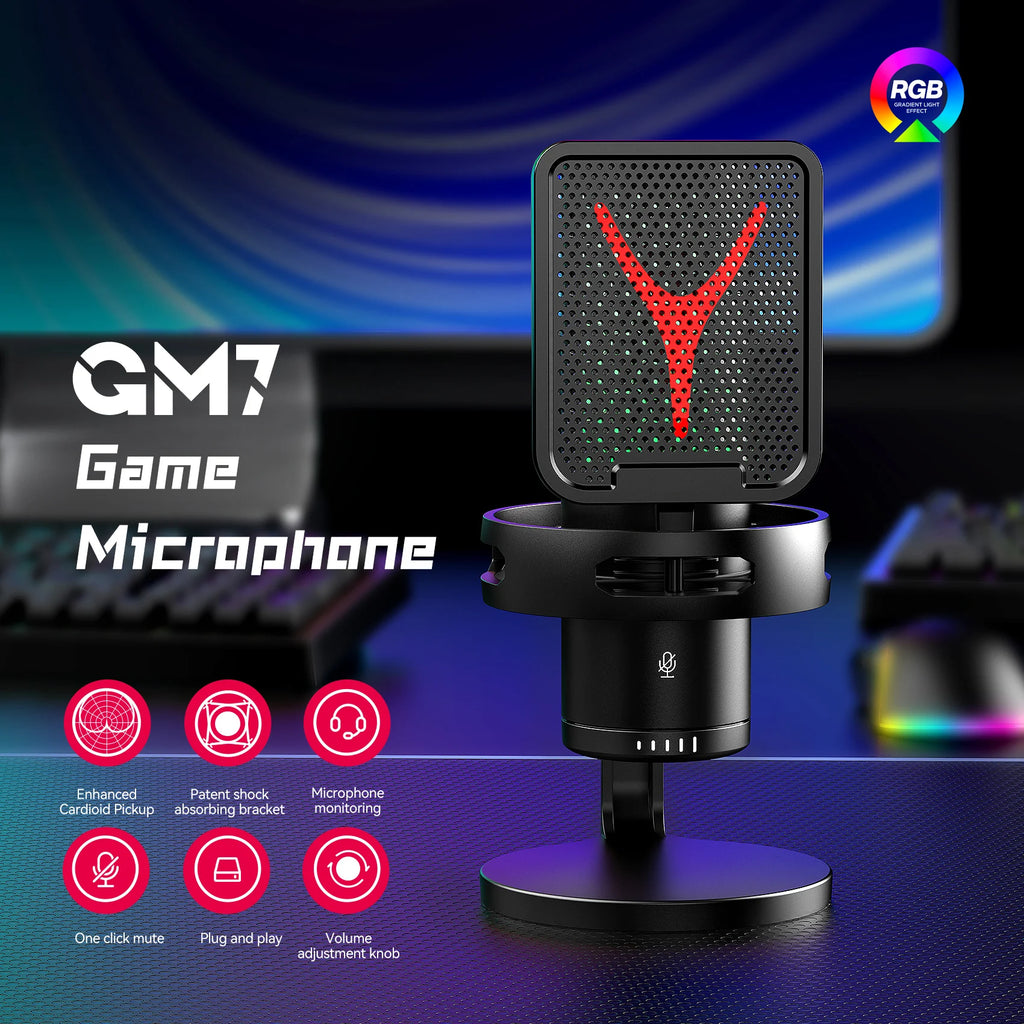 Gaming Computer Professional Condenser Microphone Mic PC Laptop USB