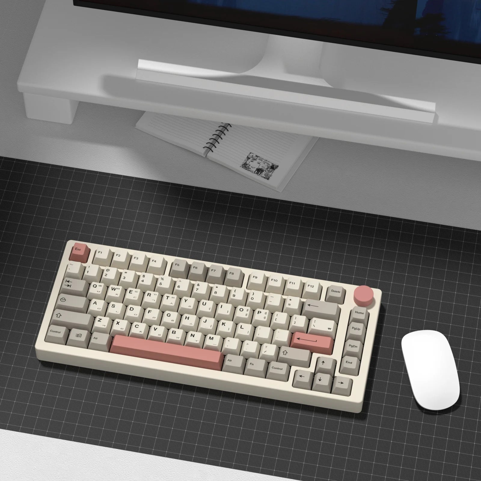 KBDiy 140 Keys PBT Keycap Custom Retro Korean GMK 9009 Keycaps for Mechanical Keyboard Gaming Cherry Profile Sublimation DIY