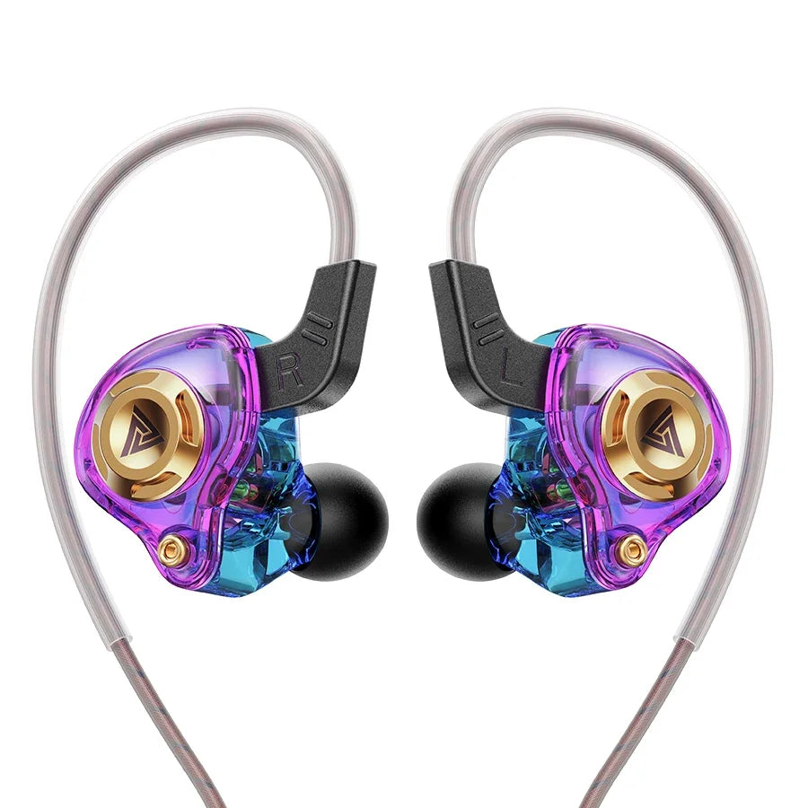 Original QKZ AK6 In Ear Earphone 6 Dynamic Driver Unit Headphone With Mic Stereo Sports HIFI Subwoofer Headset Monitor Earbuds