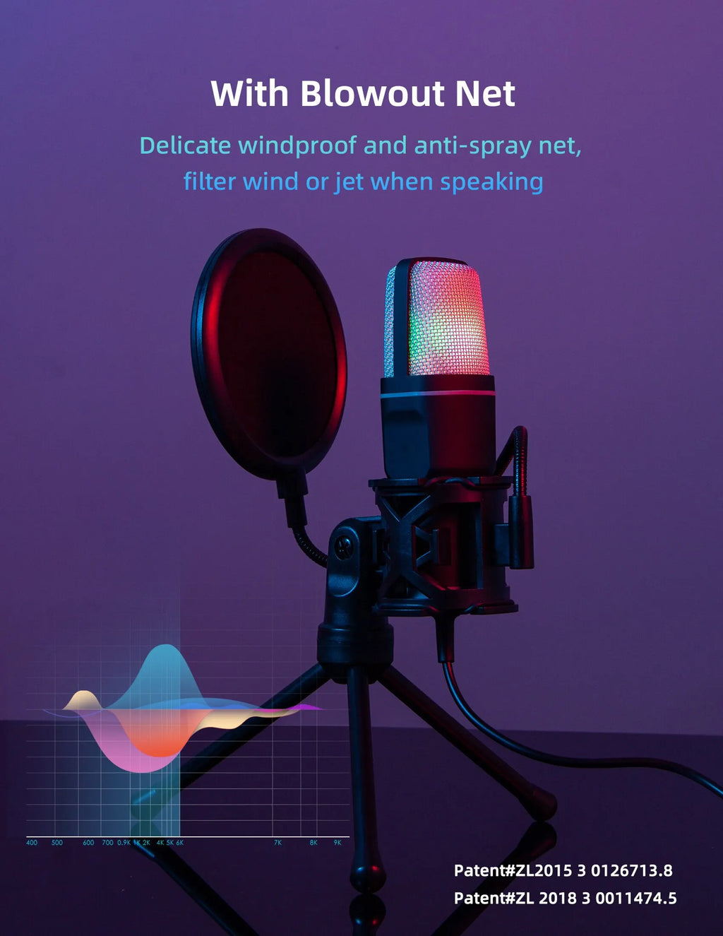 Gaming Computer Professional Condenser Microphone Mic PC Laptop USB