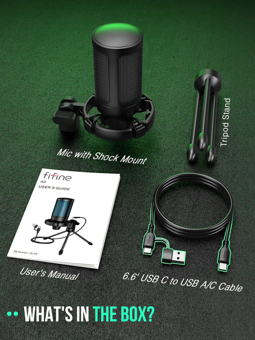AmpliGame by FIFINE RGB USB Gaming Microphone