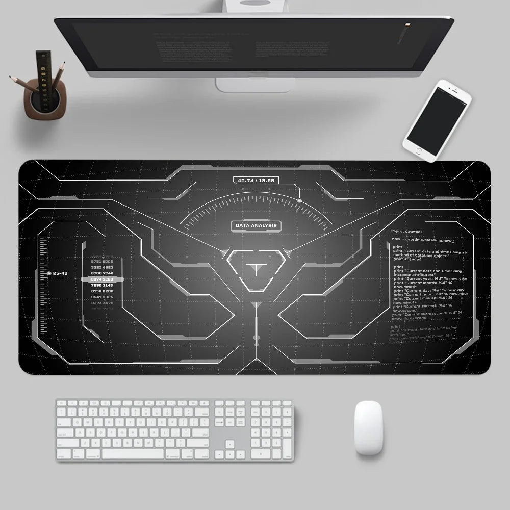 Larger Mousepad CPU Artistic line design Style Gaming Keyboard Computer 600x1200mm Desk Mat Accessories Game Mause Ped Office