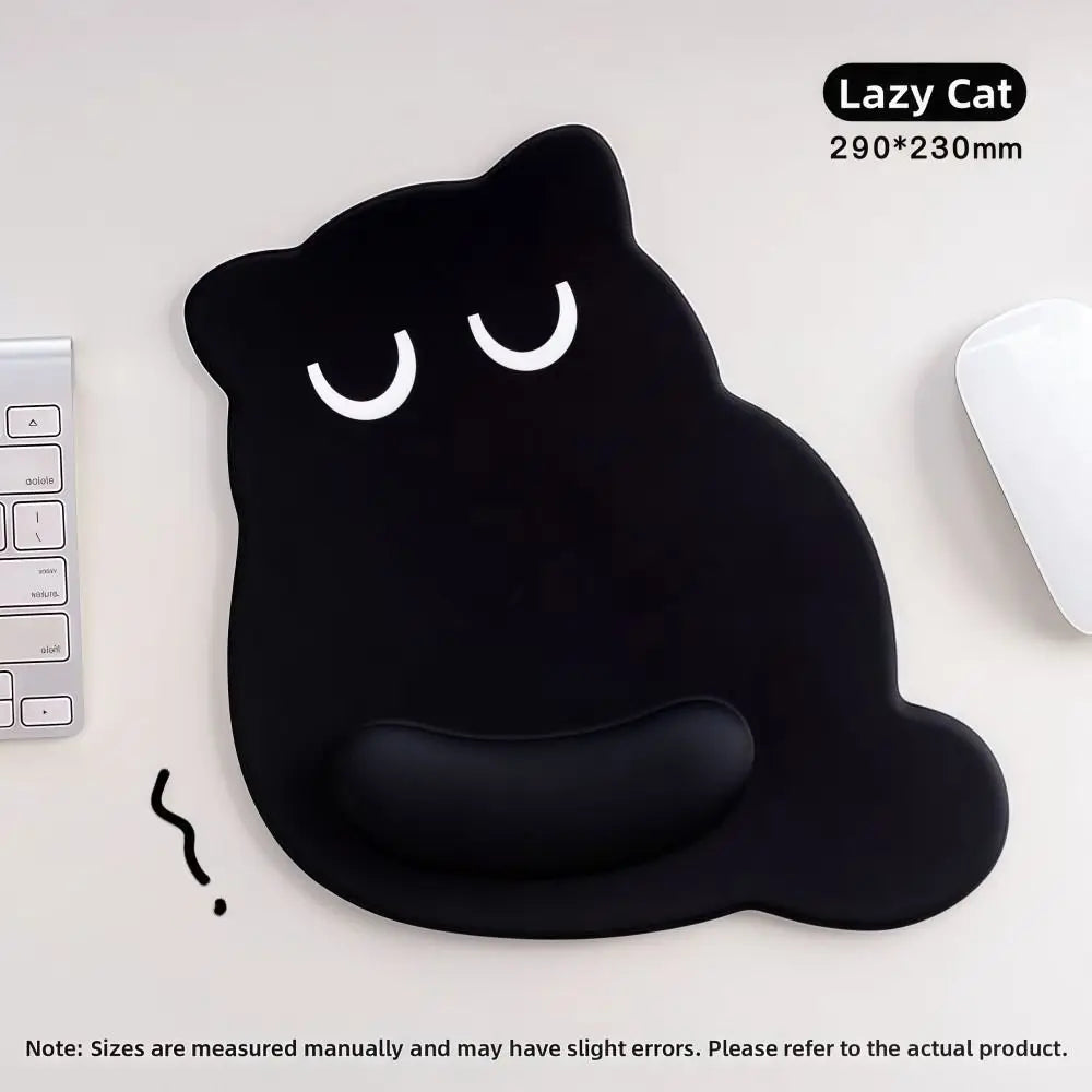 Big-eyed Cat Mouse Pad Non-Slip Comfortable Wrist Rest Typing Pad Soft Dirt-resistant Ergonomic Mouse Pad For Computer Office
