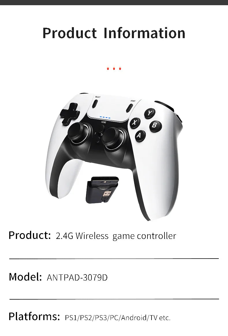 VexiShop Wireless Gaming Controller For PS1 PS2 PS3 PC