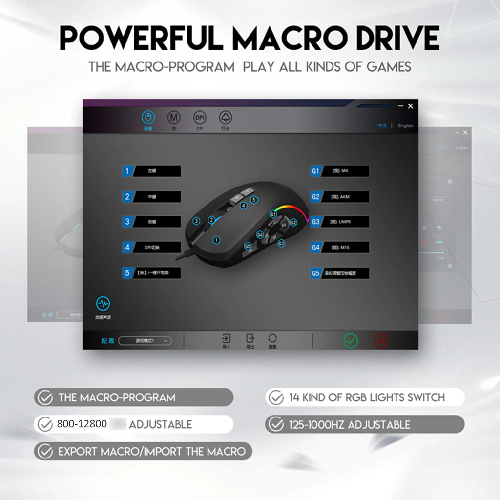 X9 Wired Gaming Mouse, RGB Backlit,