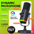 Gaming Microphone RGB With Noise Reduction Software Mic Gain Mute