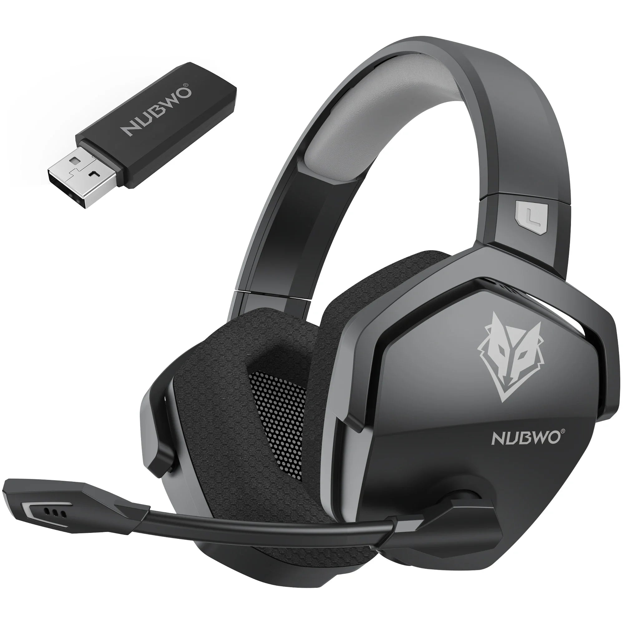 NUBWO G06 Dual Wireless Gaming Headphones 2.4GHz Bluetooth 5.3 Headsets Gamer with Microphone for PS5, PS4, PC, Mobile, Switch