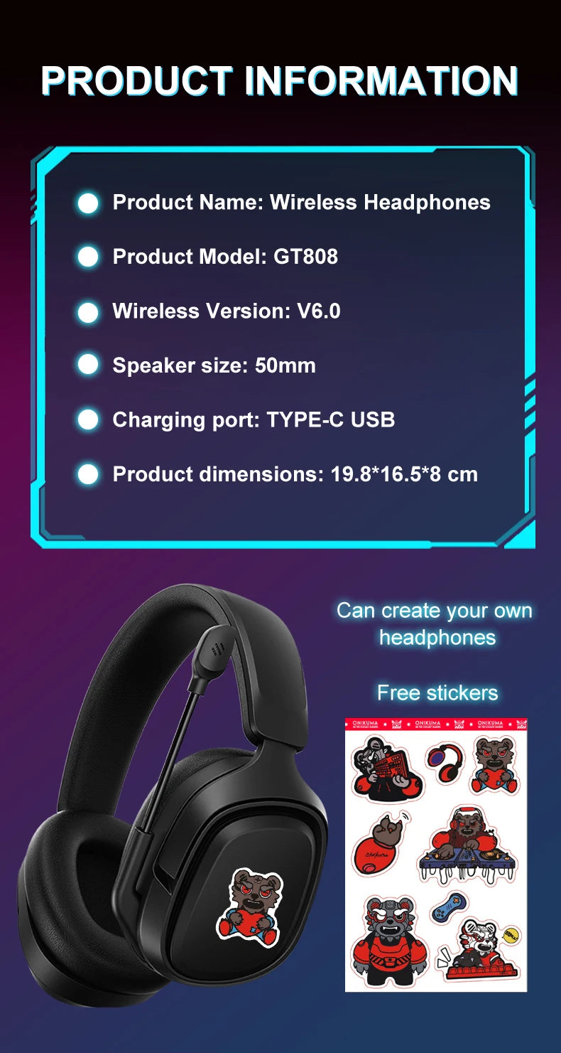 GT808 gaming headset