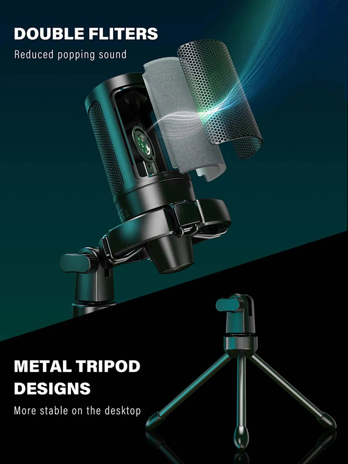 AmpliGame by FIFINE RGB USB Gaming Microphone
