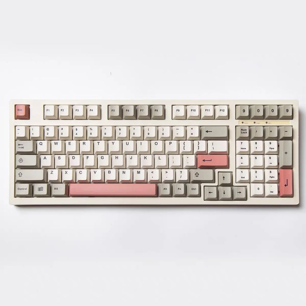 GMK 9009 Keycap Cherry Profile PBT Dye Sublimation Keycaps English For Mechanical Keyboard Gaming Keyboard Minimalist Key Caps