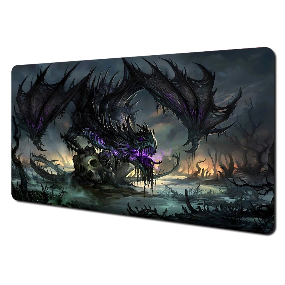 Demonic Giant Flying Dragon Mouse Pad Non-Slip Desk Mat PC Accessories Gaming Mat Dragon Desk Pad MTG Playmat Extended Pad