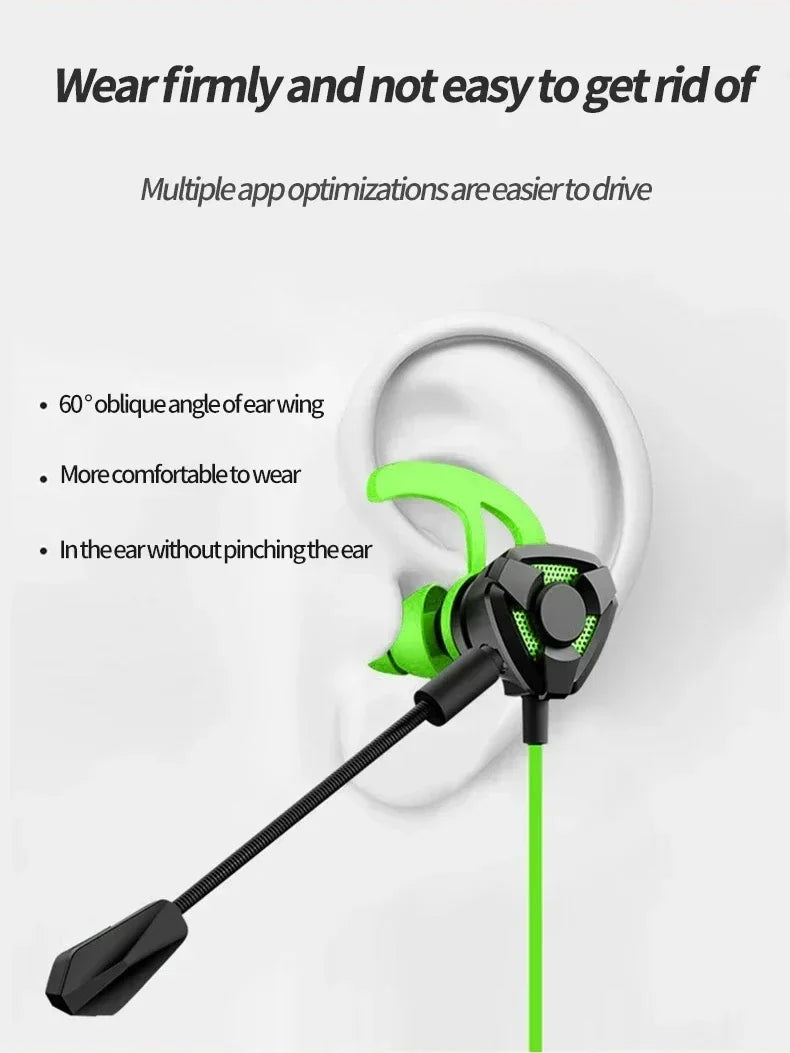 Headset Gamer Headphones Wired Earphone Gaming Earbuds With Mic