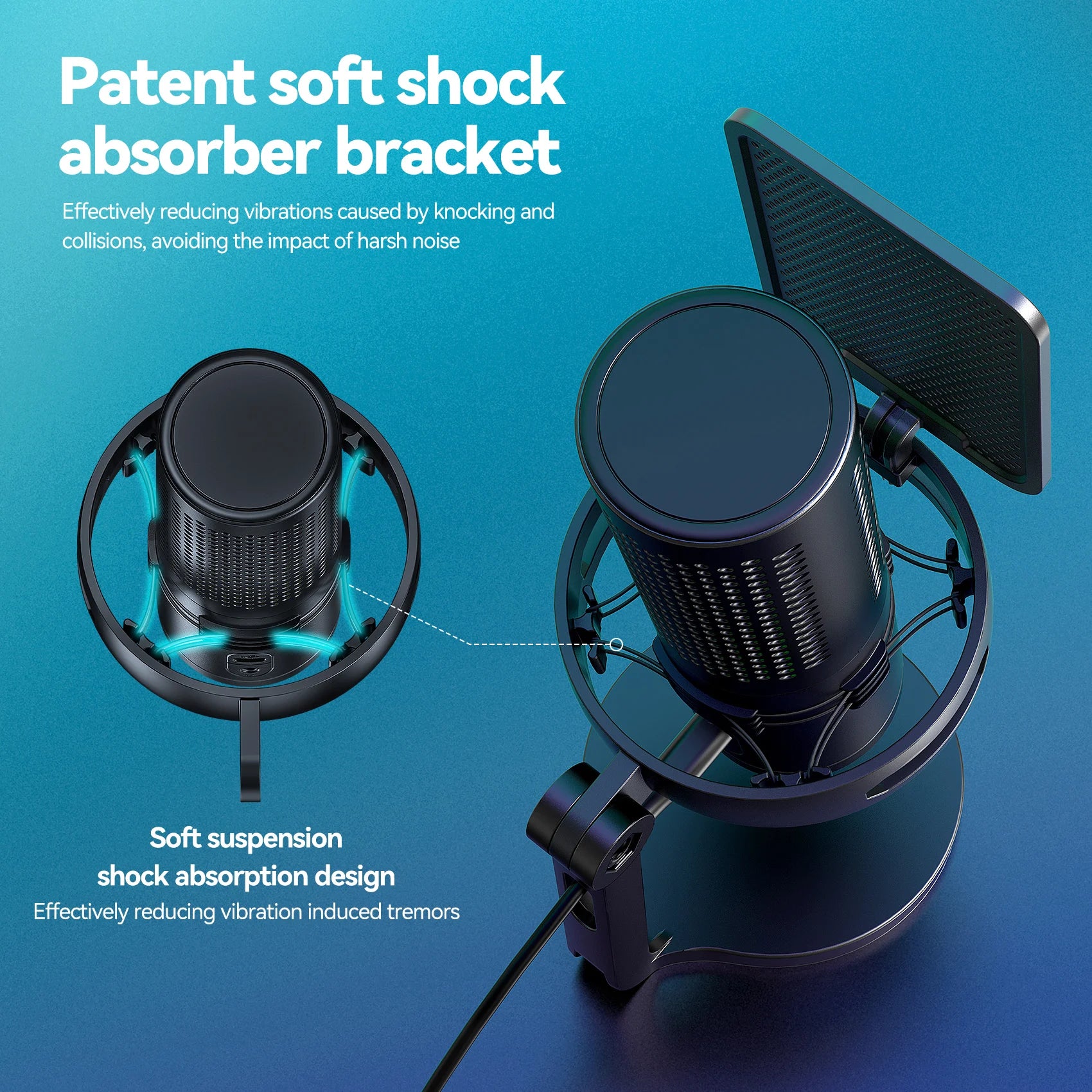 Gaming Computer Professional Condenser Microphone Mic PC Laptop USB